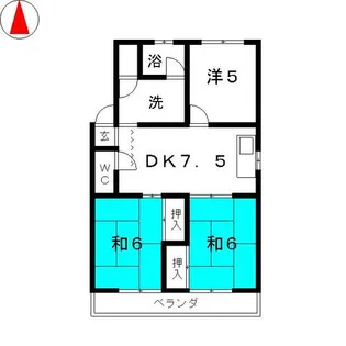 第2鬼頭マンション【4階】の間取り