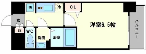 レシオスなんばヴォーグ【303号室】の間取り