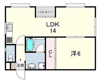 芦屋ニューコーポ2番館【2階】の間取り