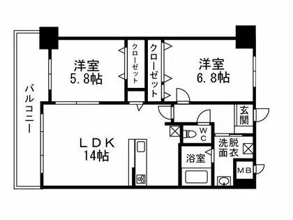 ビッグファミリー葛原【6階】の間取り