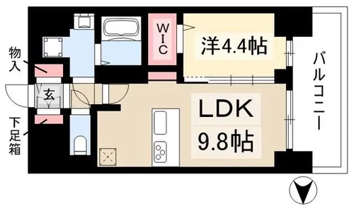 プレサンス丸の内アドブル【1506号室】の間取り