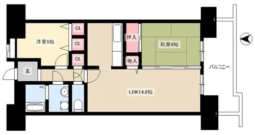 アーバンドエル八事石坂【812号室】の間取り