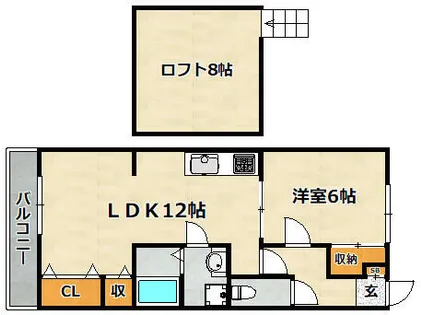 ベルメゾン【203号室】の間取り