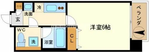 LC難波【9階】の間取り