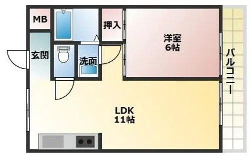 ベルエアー武庫之荘【3階】の間取り