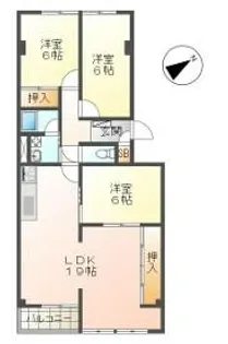 藤和しらさぎハイタウンB棟【1107号室】の間取り