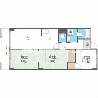 シャトーモンシェール【4階】の間取り