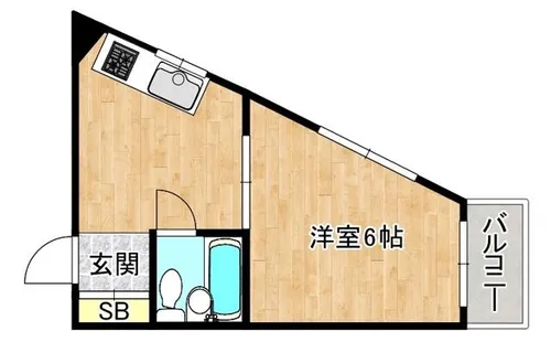 大阪府大阪市旭区清水1丁目【マンション】の間取り