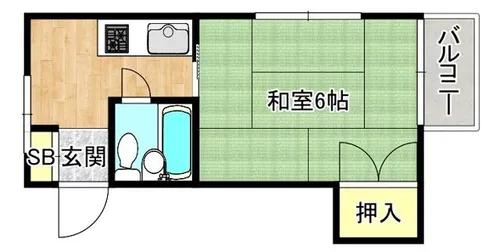 大阪府大阪市旭区清水1丁目【マンション】の間取り