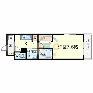 グランパシフィック小路【1階】の間取り