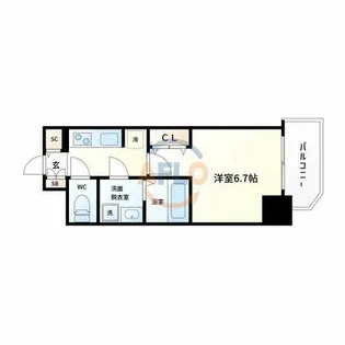 ファーストフィオーレ大阪城イースト【6階】の間取り
