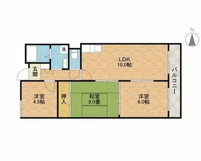 サンハイム杉林【3階】の間取り