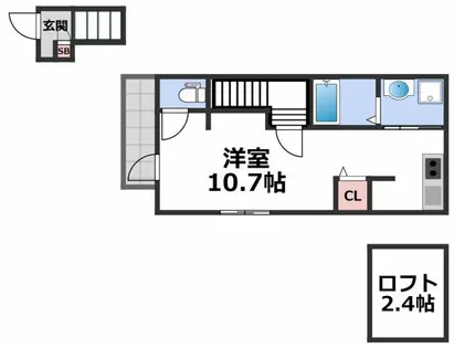 あんしん+大蓮東08-1084【2階】の間取り