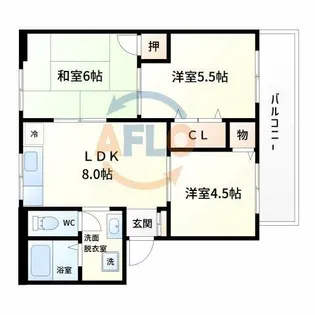 ファミーユ白鷺【2階】の間取り