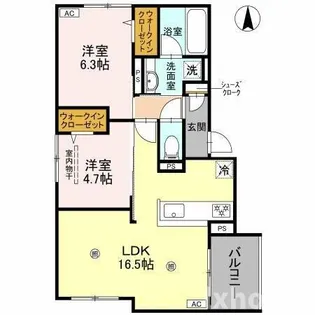 D-residence南茨木【2階】の間取り