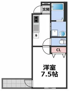 フジパレス俊徳道Ⅲ番館【203号室】の間取り
