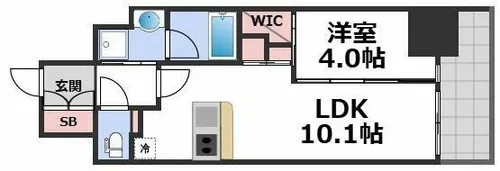 コンフォリア・リヴ北浜淡路町【7階】の間取り
