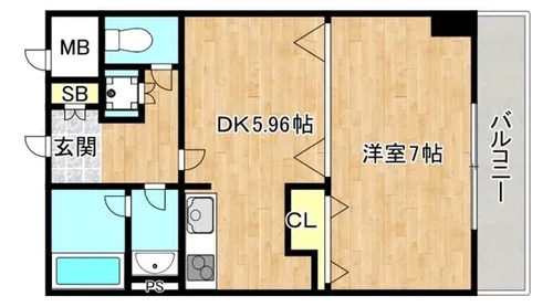 メゾンド成屋大阪【3階】の間取り