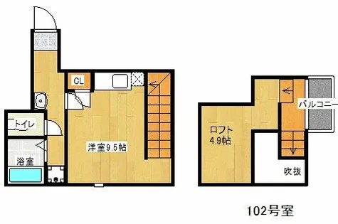 MAISONETIC室見【1階】の間取り