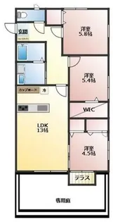福岡県那珂川市片縄2丁目【アパート】の間取り