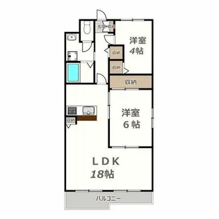 トーシン阿倍野【601号室】の間取り