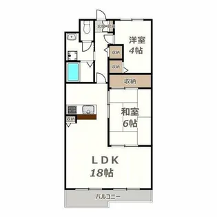 トーシン阿倍野【601号室】の間取り