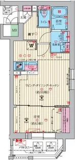 ファーストフィオーレ京都コーヴォ【8階】の間取り