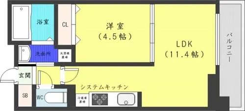 ヴォーネン円山裏参道【2階】の間取り