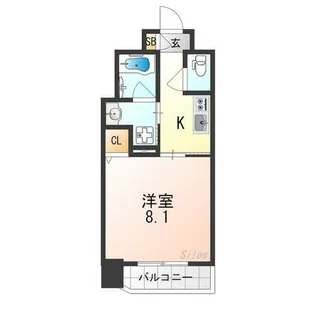 ジョイシティ二条城前【2階】の間取り