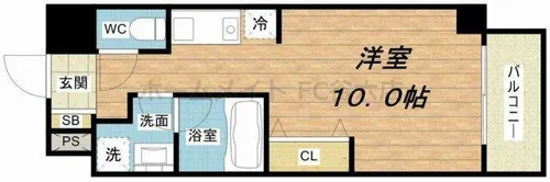 レジデンス釣鐘【7階】の間取り