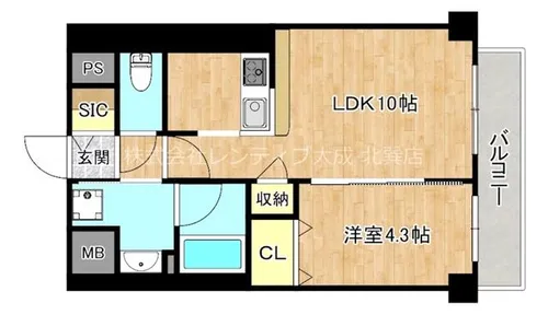 Moolio新深江【1階】の間取り