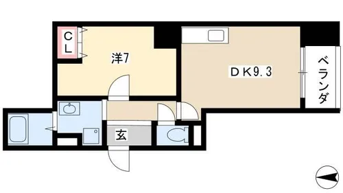 CASA NISHIKAWA【3階】の間取り