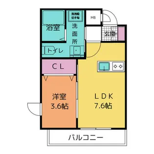 アヴァンセ桜山【301号室】の間取り