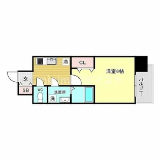 クレアグレイス岸里【7階】の間取り