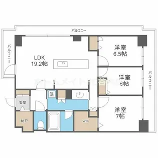 グランセジュール大国町【4階】の間取り