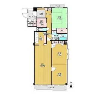 フォアセゾン瓢箪山【2階】の間取り