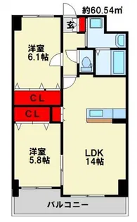 ビッグファミリー葛原【203号室】の間取り
