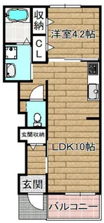 ガーデンフロント槻【1階】の間取り