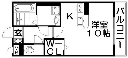 リヴェール香里園【2階】の間取り