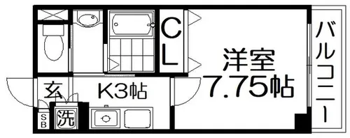 リヴィックスマンション【5階】の間取り