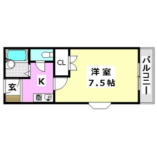 コスモ西中条【3階】の間取り