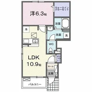 ア・ブローテ【1階】の間取り