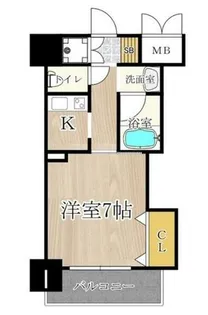 ブリリアン夕陽丘【5階】の間取り