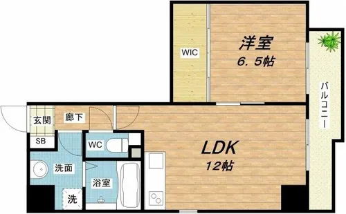 レジディア堺筋本町【7階】の間取り