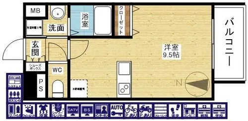 1Kの間取り画像