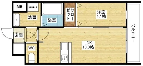 プレサンス新大阪イオリア【5階】の間取り