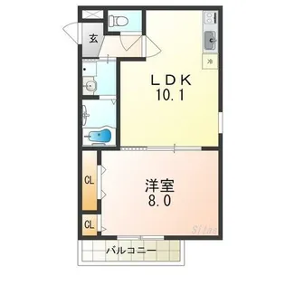 フジパレス鳳中イースト【3階】の間取り