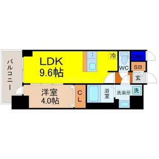 プレサンス今池駅前フェルディノ【6階】の間取り