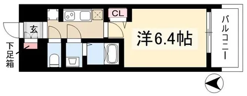 プレサンスTHE新栄【0711号室】の間取り