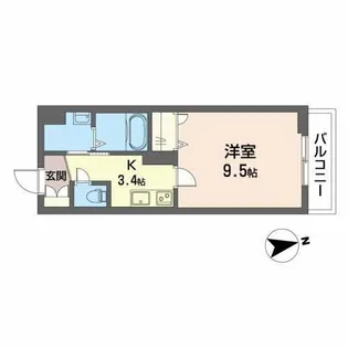 シャーメゾン オーク八戸ノ里【2階】の間取り